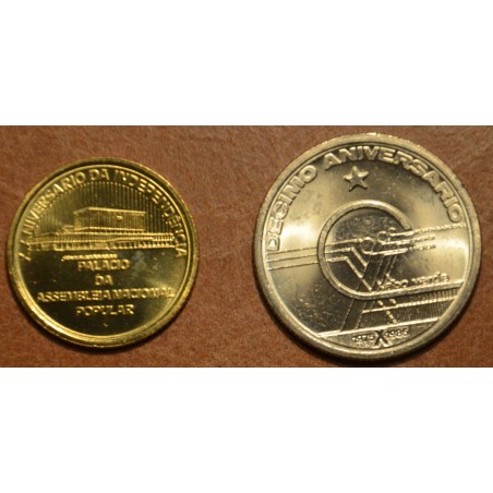 eurocoin eurocoins Cape verde 1 and 10 escudos 1985 (UNC/BU)