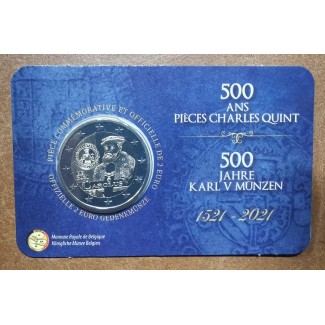 euroerme érme 2 Euro Belgium 2021 - V. Károly (BU - francia oldal)