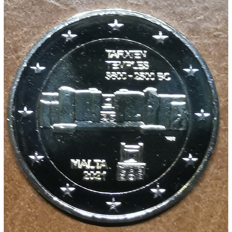 Euromince mince 2 Euro Malta 2021 - značka \\"F\\" - Tarxien (UNC)