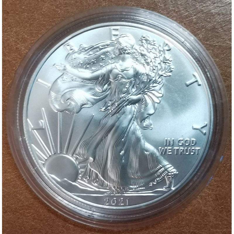 Euromince mince 1 dolár USA 2021 American Eagle (1 oz. Ag)