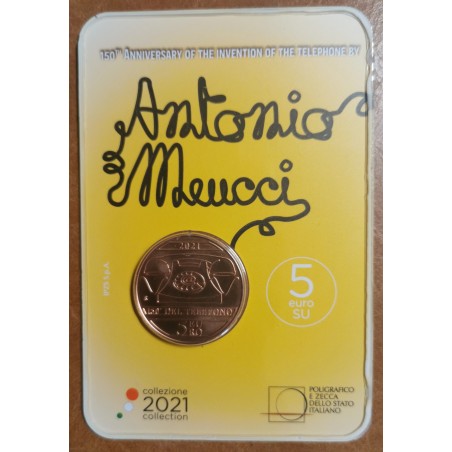euroerme érme 5 Euro Olaszország 2021 - Antonio Meucci (BU)