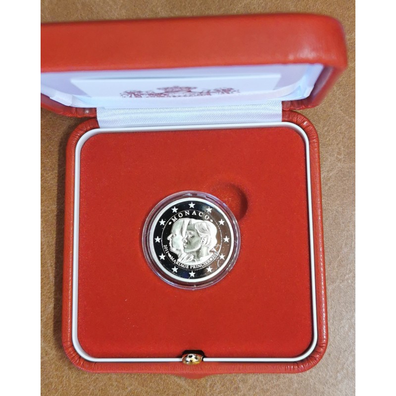 eurocoin eurocoins 2 Euro Monaco 2021 - 10th anniversary wedding of...