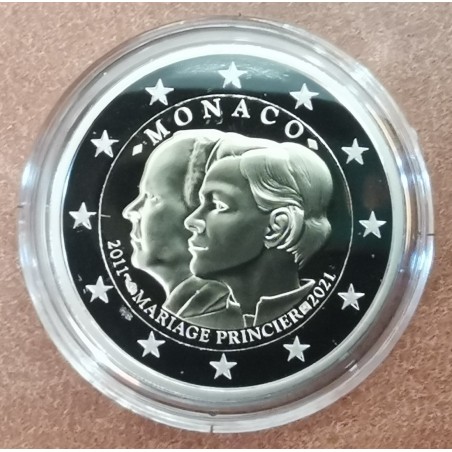 eurocoin eurocoins 2 Euro Monaco 2021 - 10th anniversary wedding of...