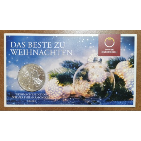 euroerme érme 1,50 Euro Ausztria 2021 Philharmonic 1oz Karácsonyi v...