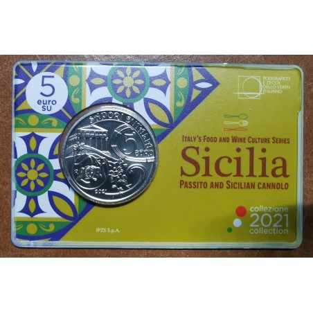 Euromince mince 5 Euro Taliansko 2021 - Sicilia - Passito a Cannolo...