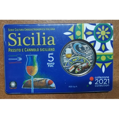 Euromince mince 5 Euro Taliansko 2021 - Sicilia - Passito a Cannolo...