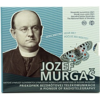 Slovakia 2021 set of coins - Jozef Murgaš (BU)