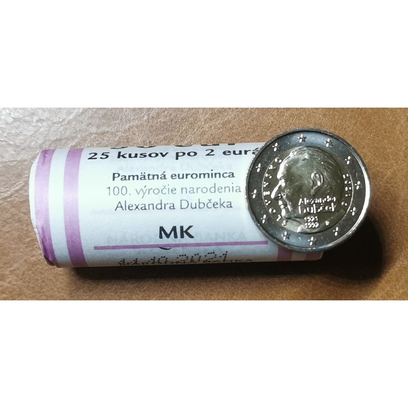 Euromince mince 2 Euro Slovensko 2021 - Alexander Dubček – 100. výr...