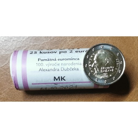 Euromince mince 2 Euro Slovensko 2021 - Alexander Dubček – 100. výr...