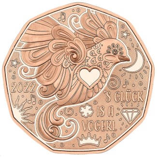 Euromince mince 5 Euro Rakúsko 2022 - Novoročná minca (UNC)