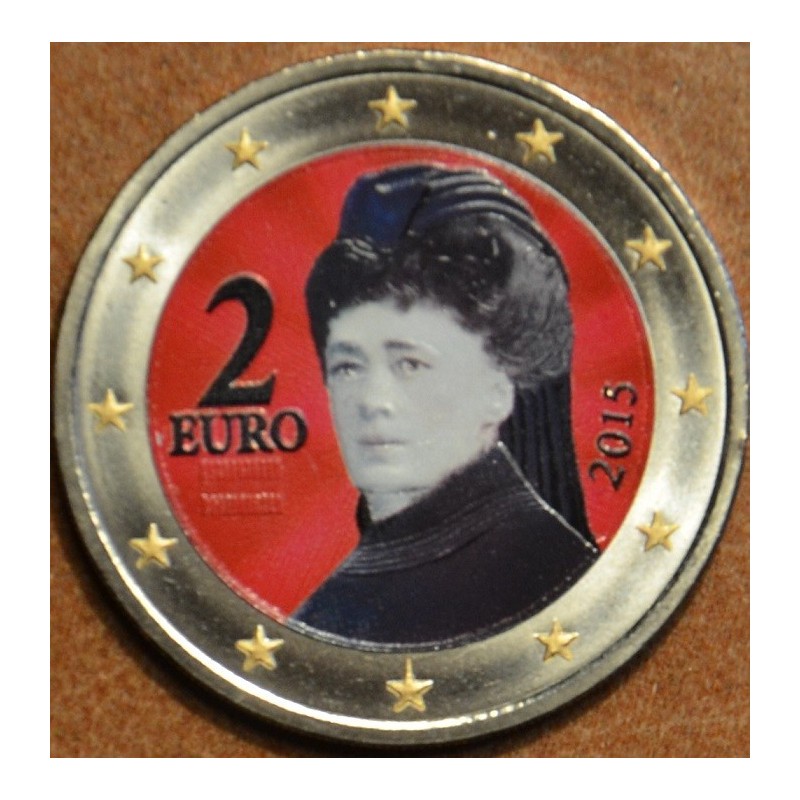 euroerme érme 2 Euro Ausztria 2015 - Bertha von Suttner (színezett ...