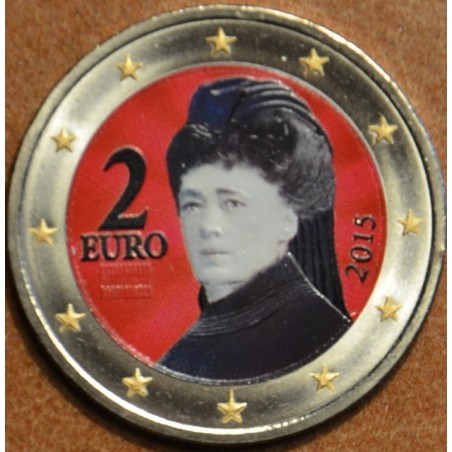 euroerme érme 2 Euro Ausztria 2015 - Bertha von Suttner (színezett ...