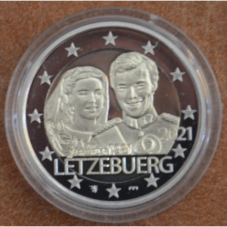 2 Euro Luxembourg 2021 - 40th Wedding Anniversary of Maria Teresa and Henri relief/bridge+lion version (Proof)