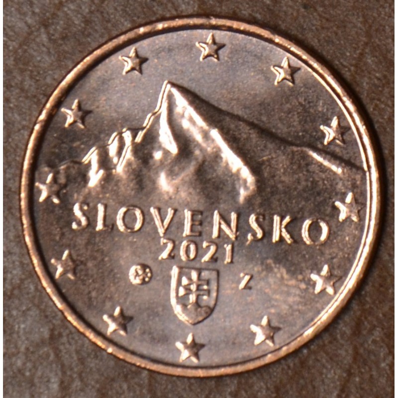 Euromince mince 1 cent Slovensko 2021 (UNC)