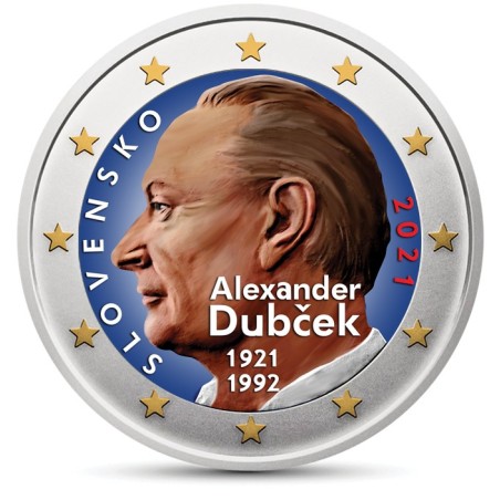 eurocoin eurocoins 2 Euro Slovakia 2021 - Alexander Dubček II. (col...
