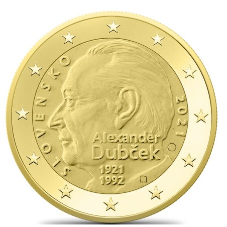 eurocoin eurocoins 2 Euro Slovakia 2021 - Alexander Dubček (gold pl...