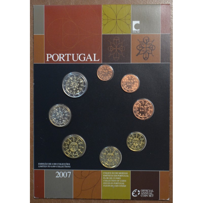 Euromince mince Portugalsko 2007 sada 8 mincí (BU)