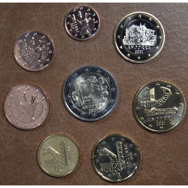 eurocoin eurocoins Set of 8 Euro coins Andorra 2021 (UNC)