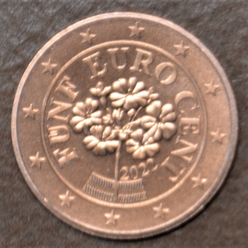 Euromince mince 5 cent Rakúsko 2022 (UNC)