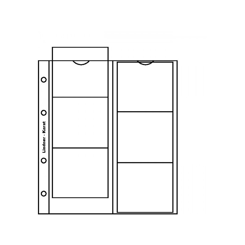 eurocoin eurocoins Lindner 5 pages Karat for 6 coins up to Ø 65 mm,...