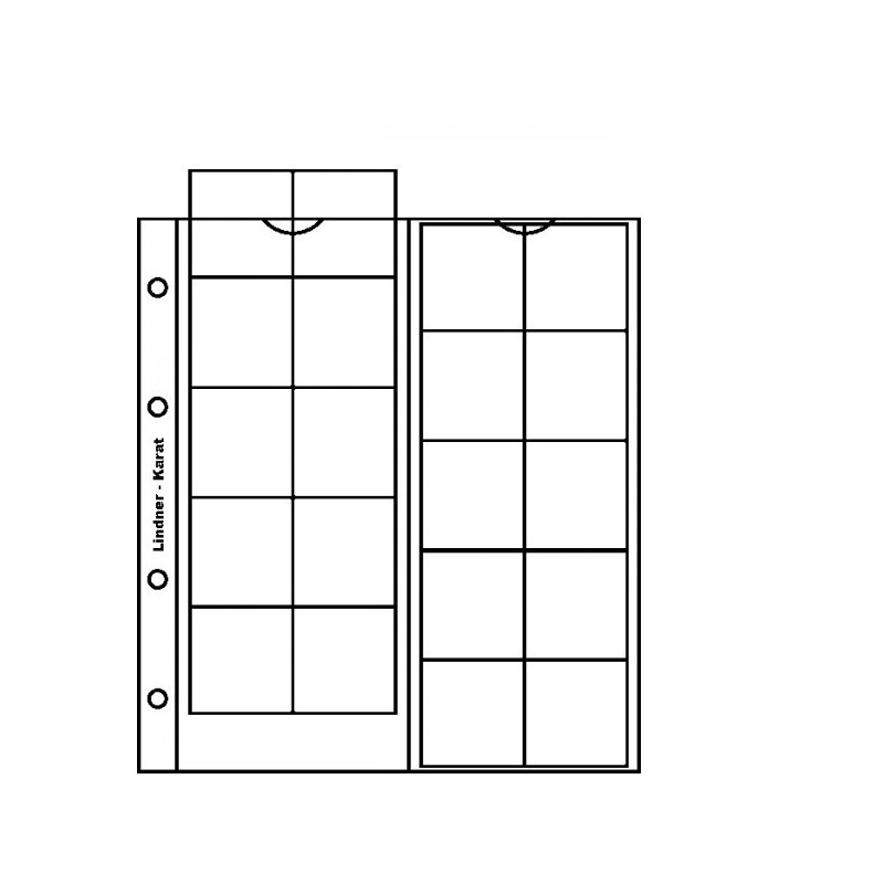eurocoin eurocoins Lindner 5 pages Karat for 20 coins up to Ø 38 mm...