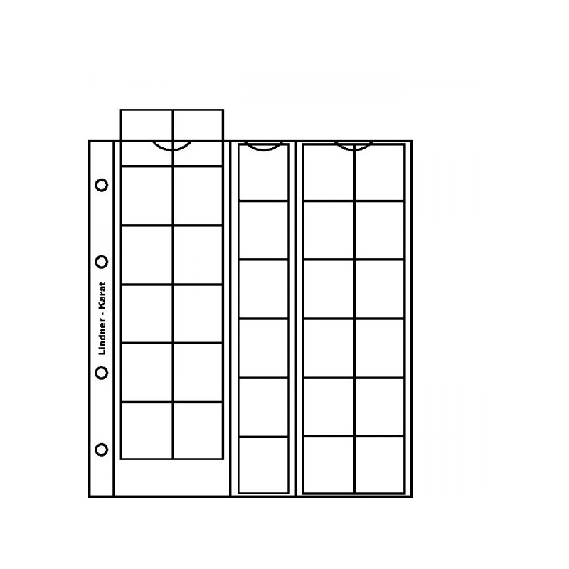 eurocoin eurocoins Lindner 5 pages Karat for 30 coins up to Ø 30 mm...