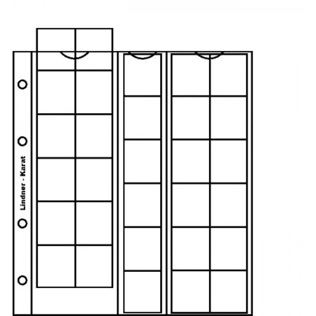 eurocoin eurocoins Lindner 5 pages Karat for 30 coins up to Ø 30 mm...