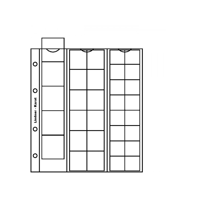 eurocoin eurocoins Lindner 5 pages Karat for 33 coins, white interleaf