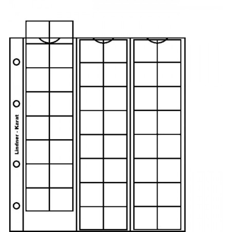 euroerme érme Lindner 5 Karat gyűjtőlap 48 darab érmére Ø 22 mm, pi...
