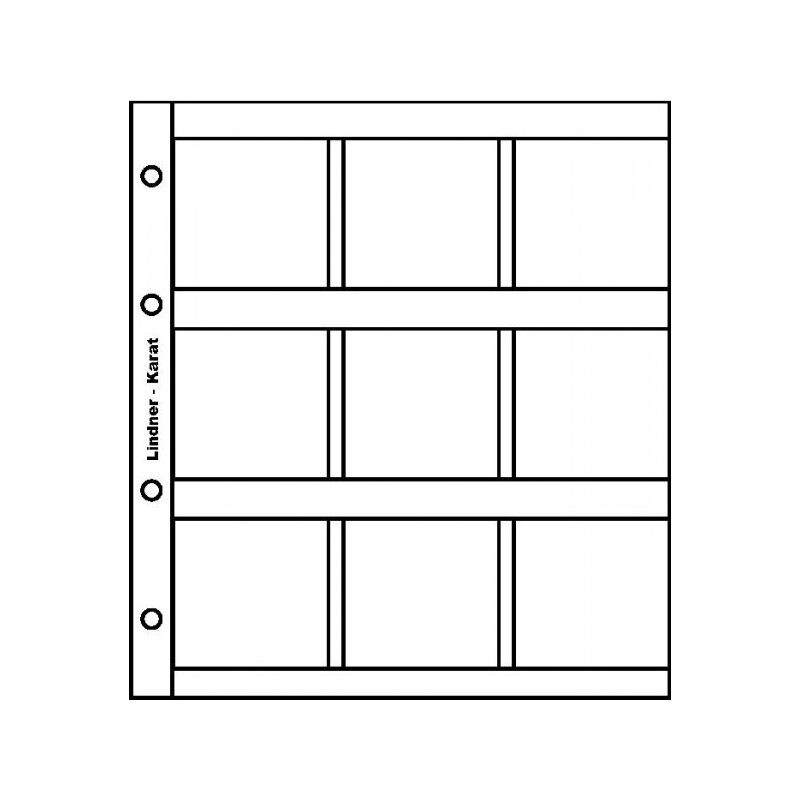 eurocoin eurocoins Lindner 5 pages Karat for 9 coins in holders, re...