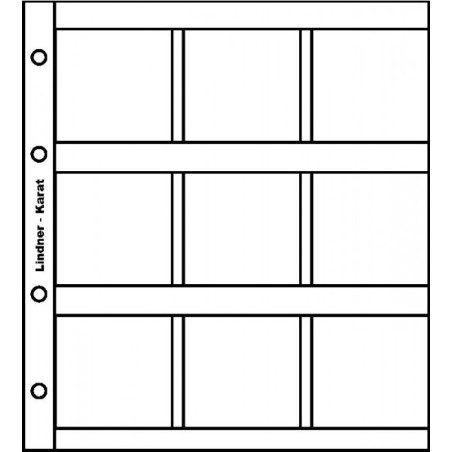 euroerme érme Lindner 5 Karat gyűjtőlap 9 darab érmére 50x50 mm, pi...