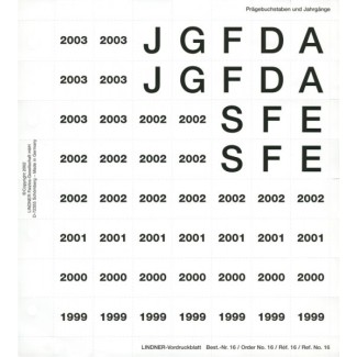 euroerme érme Lindner matricák No 16 (1999-2003)