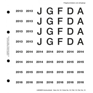 euroerme érme Lindner matricák No 19 (2013-2016)