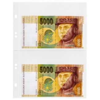 euroerme érme Lindner 10 Karat gyűjtőlap 2 bankóra