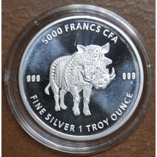 5000 francs Chad 2021 - Mandala Warthog (1 oz. Ag)
