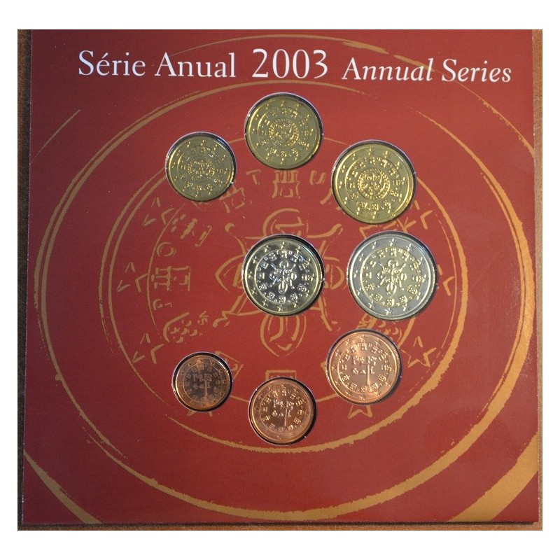 Euromince mince Portugalsko 2003 sada 8 mincí (BU)