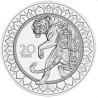 Euromince mince 20 Euro Rakúsko 2022 - Azia: Sila tigra (Proof)