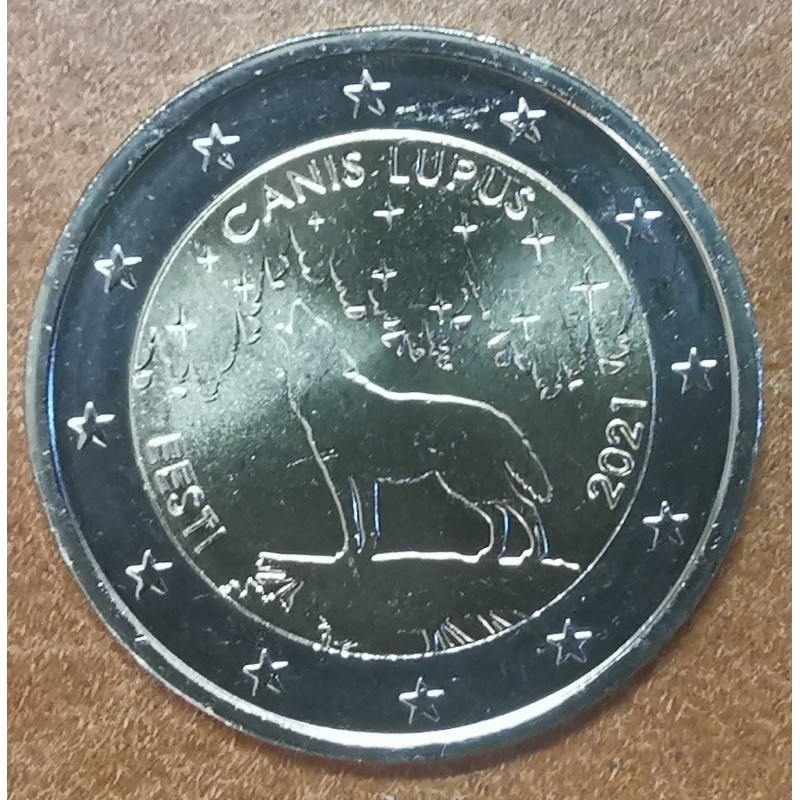 Euromince mince Poškodené 2 Euro Estónsko 2021 - Vlk (UNC)