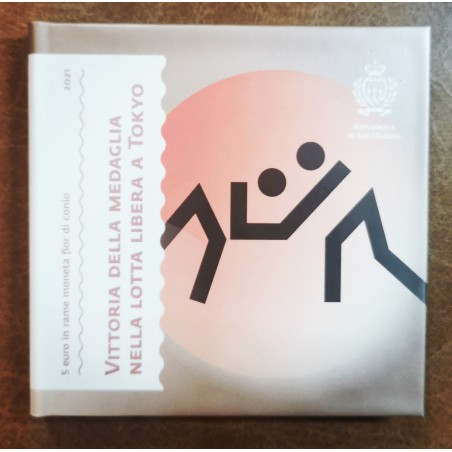 Euromince mince 5 Euro San Marino 2021 Tokio: Zápasenie voľný štýl ...