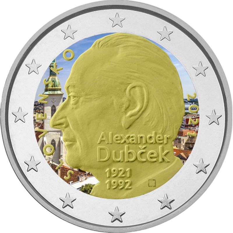 eurocoin eurocoins 2 Euro Slovakia 2021 - Alexander Dubček V. (colo...
