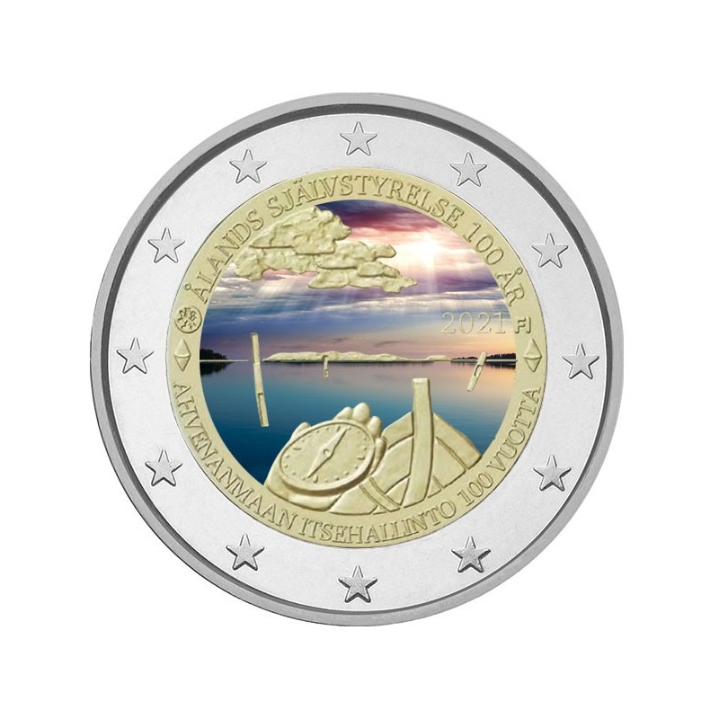 euroerme érme 2 Euro Finnország 2021 - Åland II. (színezett UNC)