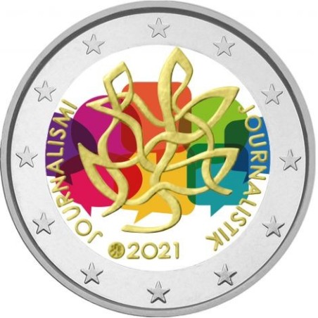 Euromince mince 2 Euro Fínsko 2021 - Žurnalistika III. (farebná UNC)