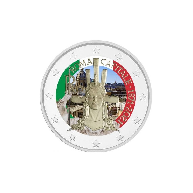 eurocoin eurocoins 2 Euro Italy 2021 - Roma capital city II. (color...