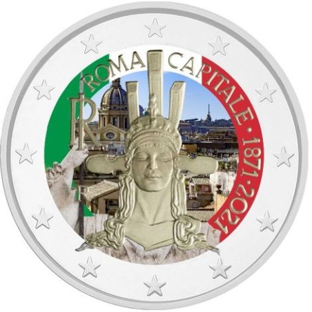 eurocoin eurocoins 2 Euro Italy 2021 - Roma capital city II. (color...