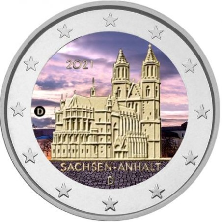 euroerme érme 2 Euro Németország 2021 - Sachsen-Anhalt II. (színeze...