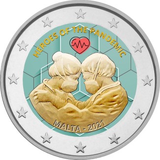 eurocoin eurocoins 2 Euro Malta 2021 - Heroes of the Pandemic (colo...