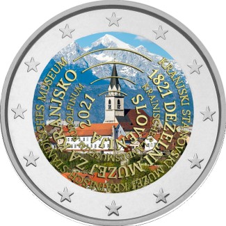 2 Euro Slovenia 2021 - Regional Museum of Carniola II. (colored UNC)