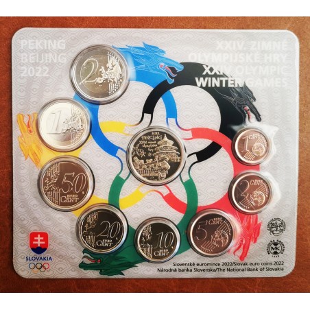 Euromince mince Slovensko 2022 sada mincí - Zimné olympijské hry Pe...
