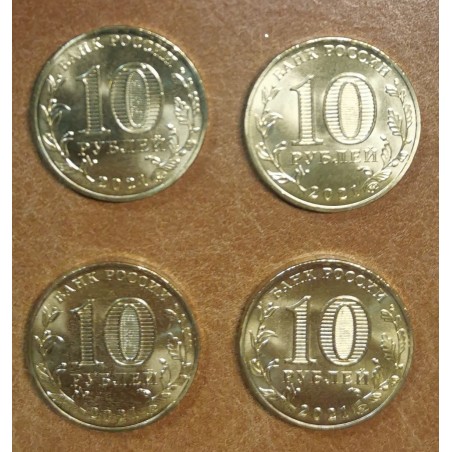 Euromince mince Rusko 4x 10 Rubľov 2021 MMD (UNC)