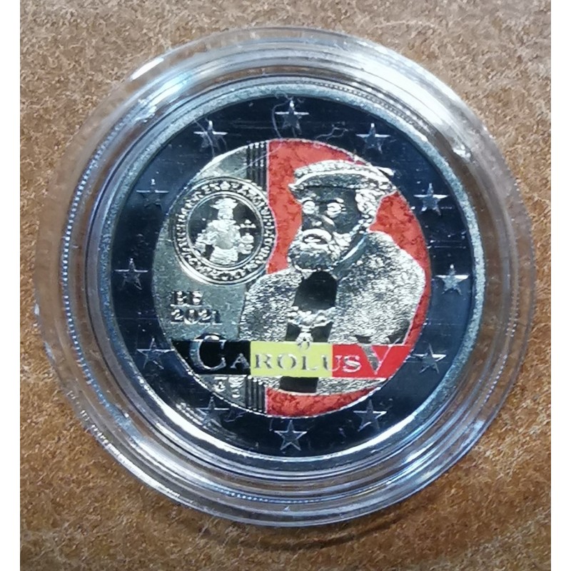 eurocoin eurocoins 2 Euro Belgium 2021 - Carolus V. II. (colored UNC)